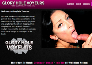 Good pay porn site where you can watch glory hole videos.