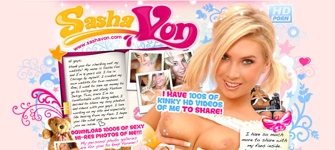 Best blonde pornstar porn site for Sasha Von fans